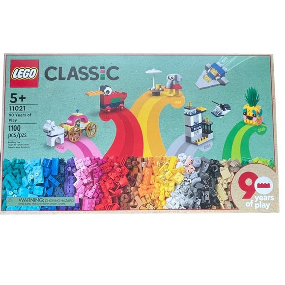 Classic Lego Set 11021 New 1100 Pieces 90 Years of Play Box Multi-Color Rainbow - Picture 1 of 4